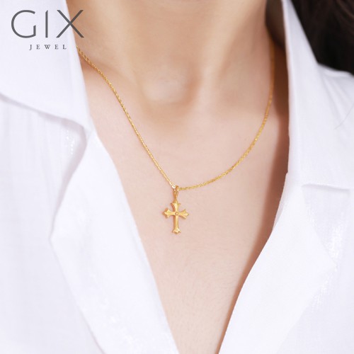 Mặt dây chuyền thánh giá bằng bạc tinh xảo cao cấp Gix Jewel MDC02