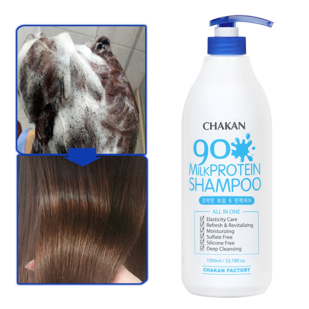 Chakan milk protein shampoo 1000ml dầu gội protein sữa chakan