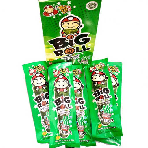 Hộp 12 gói Snack rong biển Tao Kae Noi Big Roll vị Truyền thống