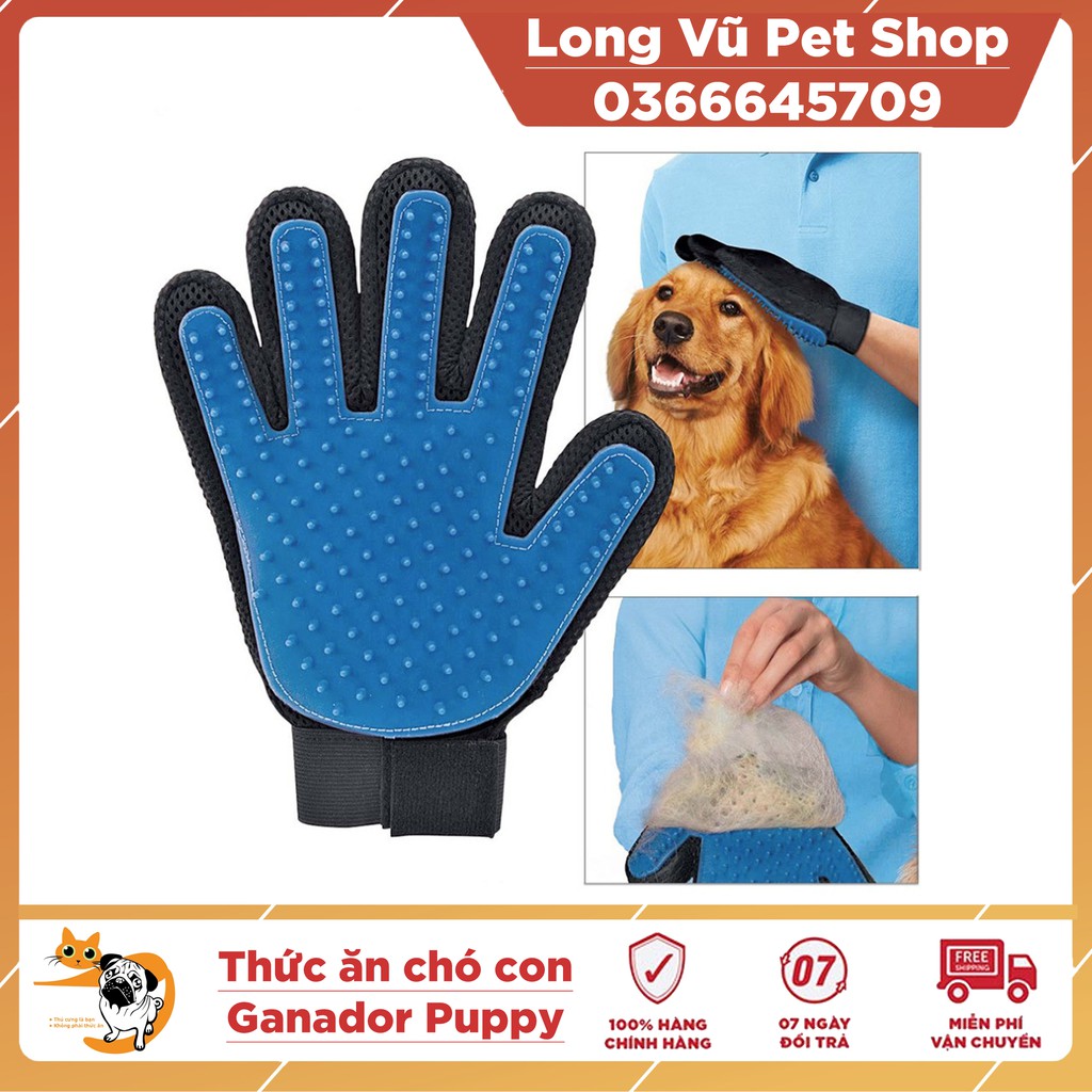 GĂNG TAY CHẢI LÔNG VÀ LẤY LÔNG RỤNG CHO CHÓ MÈO TRUE TOUCH (MÀU NGẪU NHIÊN)