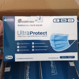 Khẩu Trang Y Tế Ecom Ultra Protect 4 Lớp - Hộp 50 cái