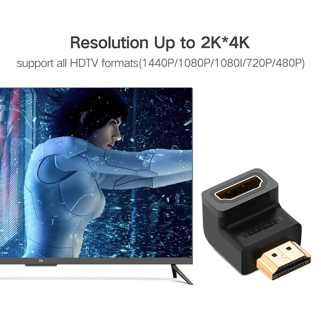 Đầu nối HDMI Gập 90º Cao Cấp UGREEN