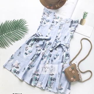 Đầm xếp ly bé gái