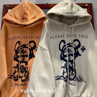 Áo hoodie tai gấu
