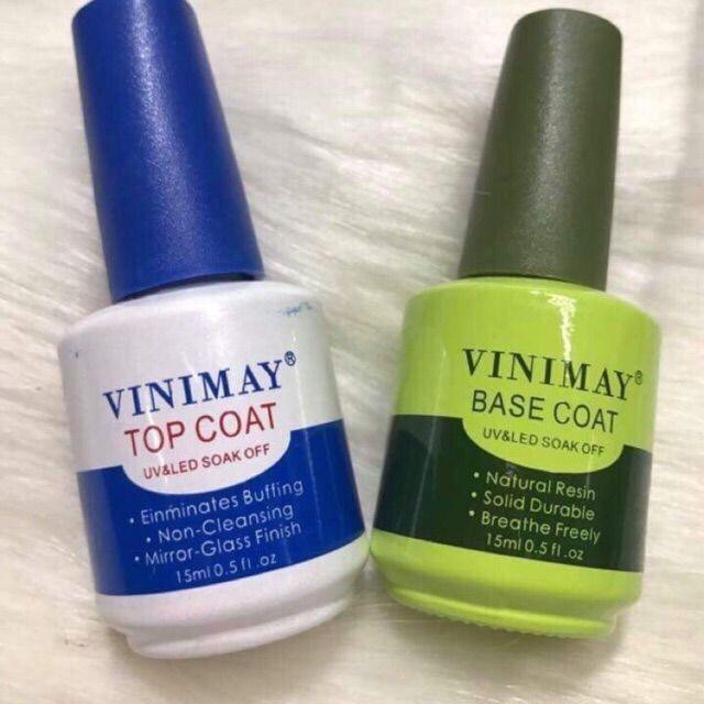 Sơn móng gel Liên kết Base và Top Coat, Top Lì Vinimay siêu bền