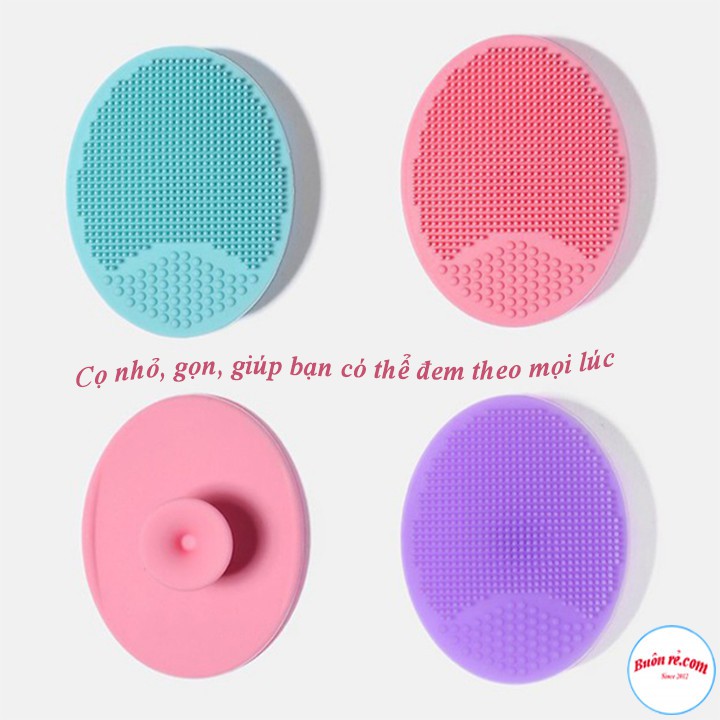 Miếng cọ rửa mặt silicon – massage mặt tẩy sạch tế bào chết, làm sạch lỗ chân long siêu tiện dụng 00905