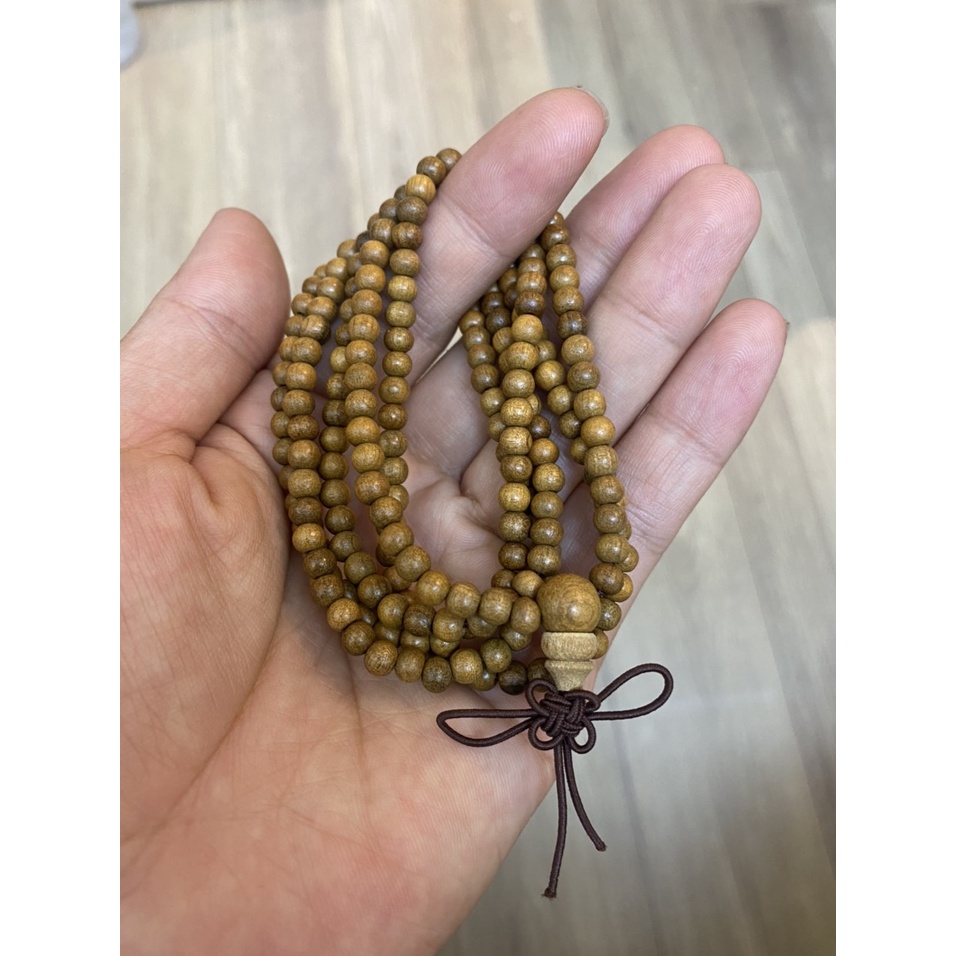 VÒNG TAY GỖ BÁCH XANH – CHUỖI 216 HẠT PHONG THUỶ GỖ QUÝ 4mm