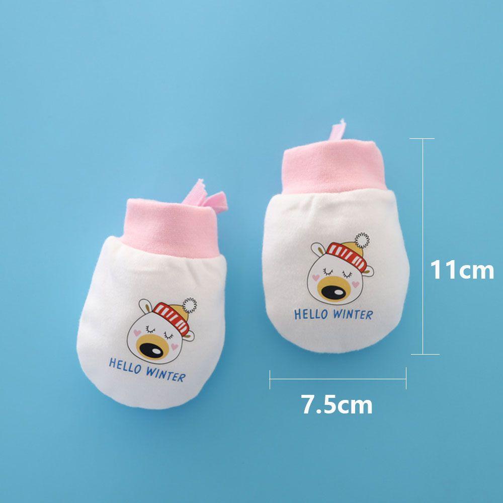 Găng Tay Cotton Tinh Khiết Chống Trầy Xước Dành Cho Bé Sơ Sinh Vào Mùa Đông
