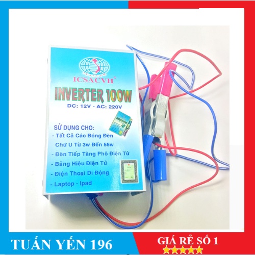 BỘ INVERTER CHUYỂN ĐỔI ĐIỆN TỪ 12V LÊN 220V CÓ SẴN Ổ CẮM (60w, 80w, 100w, 160w)