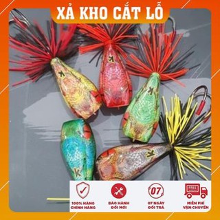 Giá Hủy Diệt - Xả Kho - Mồi gỗ nhái nhảy cao cấp Đầu Rắn Thái Lan - mồi giả câu lure cá lóc chẽm