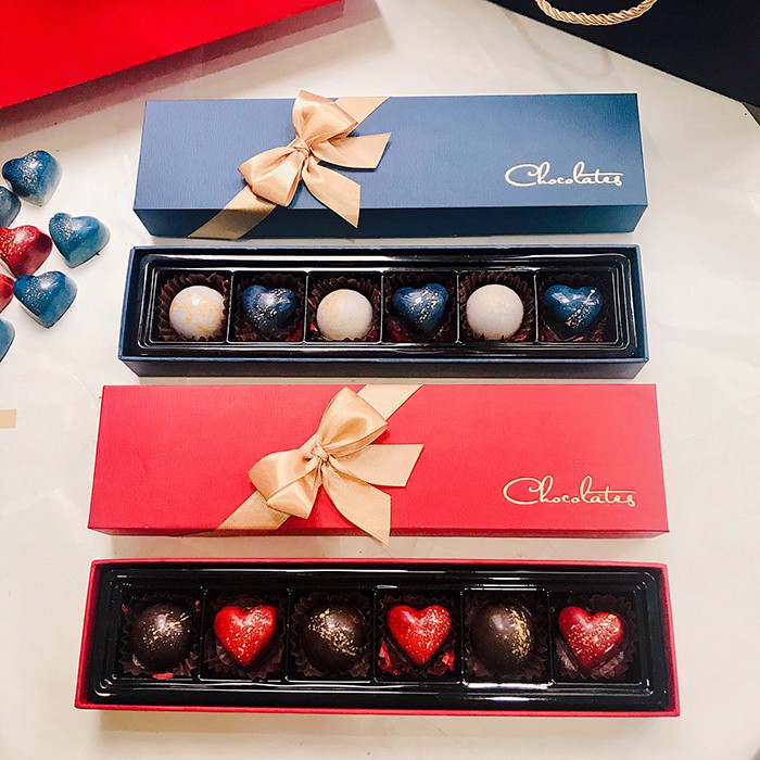 Quà tặng socola Đôi tim hẹn ước - Hộp 6 viên kèm túi quà sang trọng | BigBuy360 - bigbuy360.vn