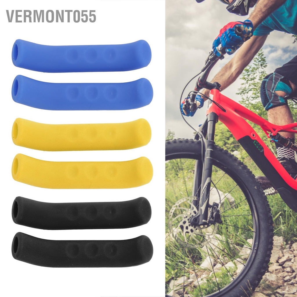 Vermont055 Đòn bẩy phanh dành cho xe đạp Tay cầm bằng silicone công thái học nắm Xe leo núi