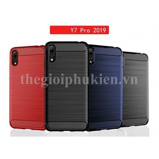 Ốp lưng chống sốc RUGGED ARMOR Huawei Y7 Pro 2019 Vân Sợi Carbon