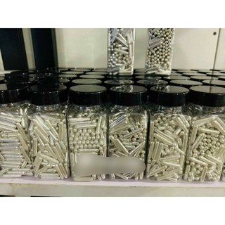 Kẹo đường thanh dài màu bạc trang trí bánh kem(Giá 1 lọ 100g)
