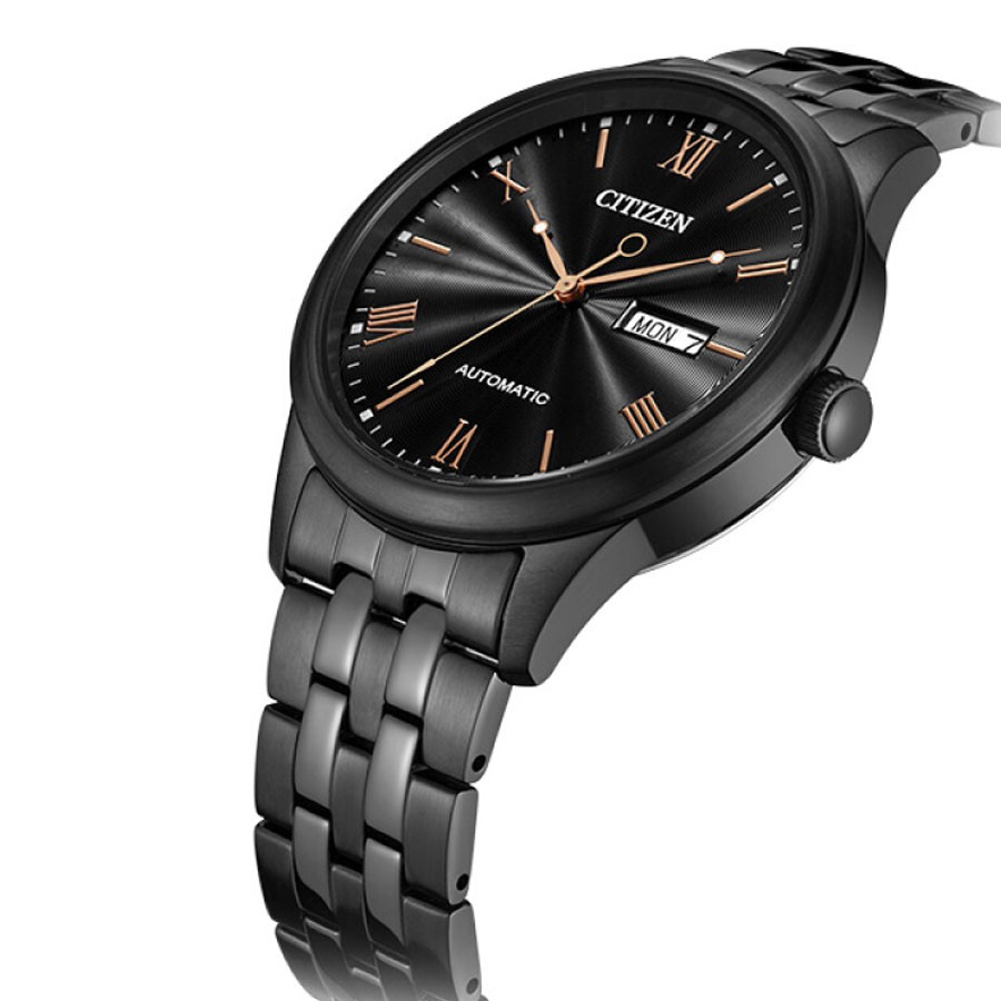 Đồng Hồ Nam Citizen Dây Thép Không Gỉ NH7505-84E - Mặt Đen (Sapphire)