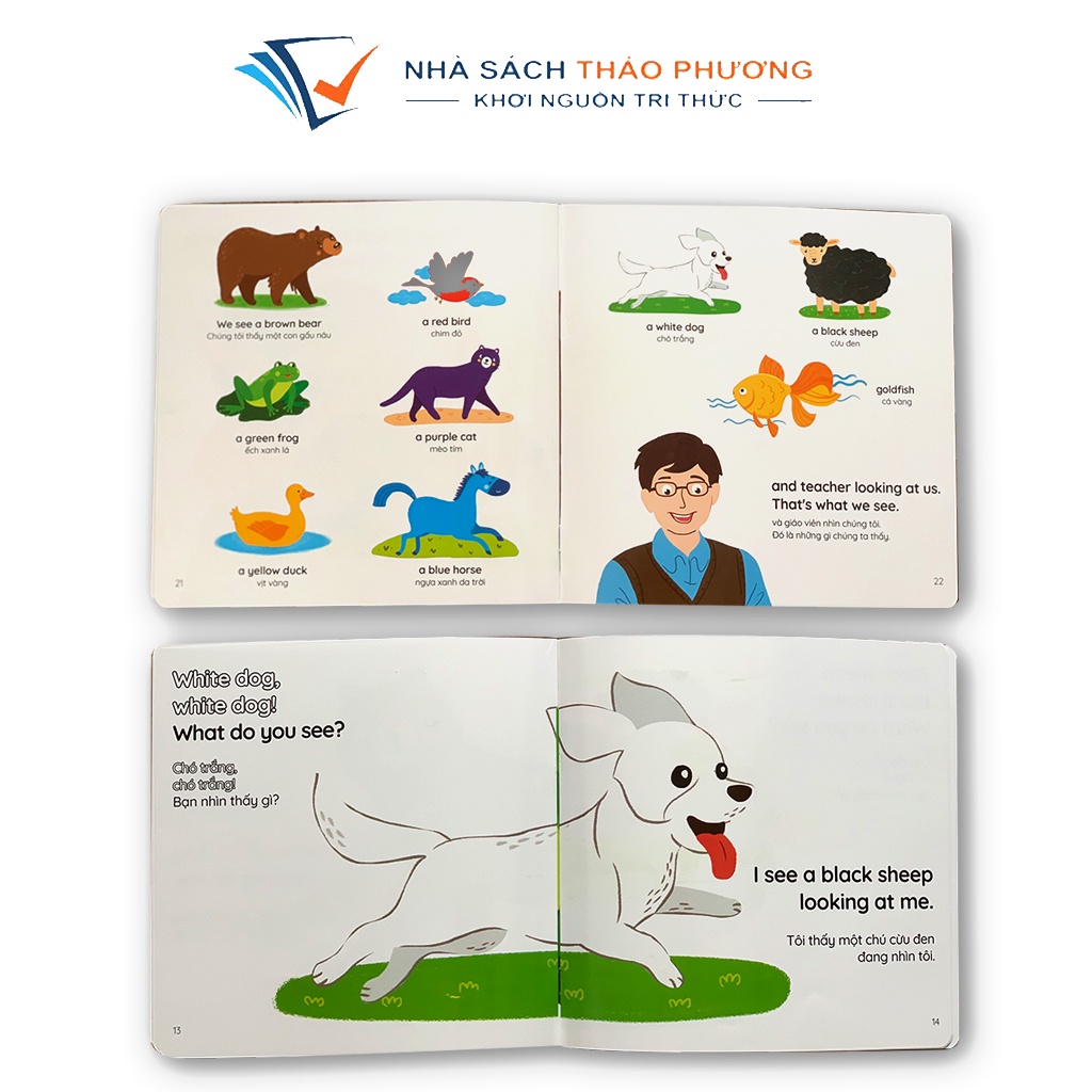 Sách - Truyện song ngữ Anh - Việt - Gấu Bắc cực, Gấu nhỏ, Gấu trúc, Gấu nâu (bộ 4 cuốn)