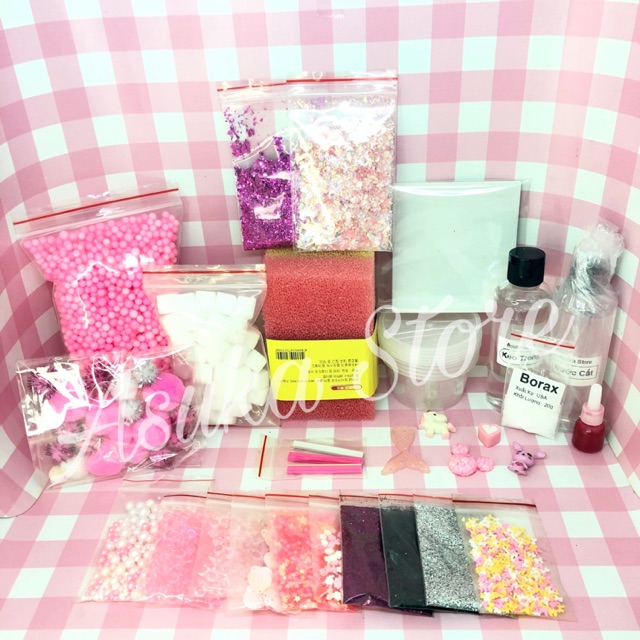 Bộ kit làm clearslime chủ đề pink girl