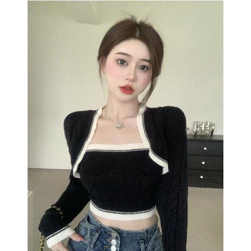 Áo Sweater Dệt Kim Dáng Ngắn Thiết Kế Mới Thời Trang Dành Cho Mùa Thu