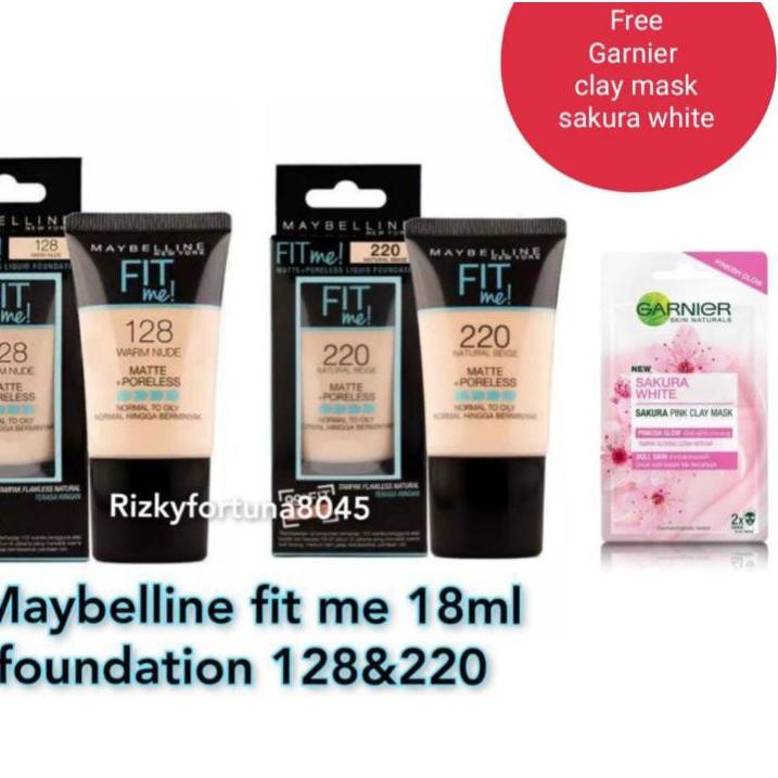 (hàng Mới Về) Kem Nền Maybelline Fit Me 128 & 220 18ml Chất Lượng Cao