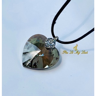 Trái tim pha lê 28mm chính hãng Swarovski (tặng dây đeo và kẹp mặt dây)