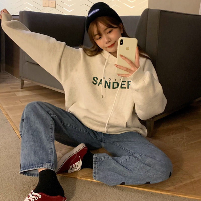 NRVP Áo Hoodie Dáng Rộng Thời Trang Hàn Quốc 2022 Dành Cho Nữ