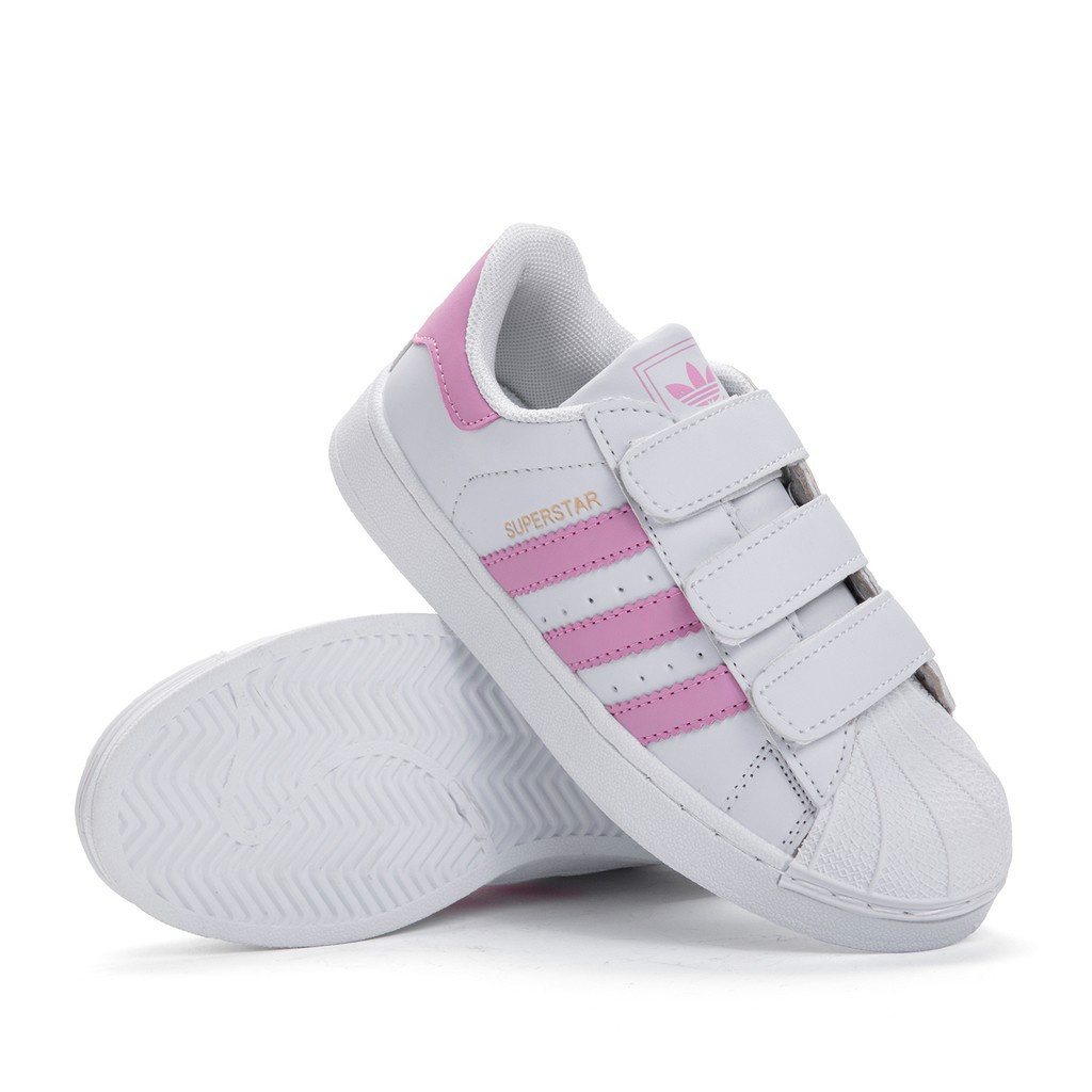 Giày thể thao Adidas Fortarun X phong cách thời trang màu đen / hồng / xám cho bé