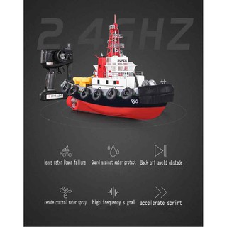 Mô hình tàu cứu hộ Heng Long 3810, cano 2.4G RC Thuyền xuồng điều khiển từ xa tầu henglong 3810 tàu đầu kéo henglong3810