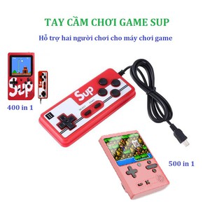 Máy chơi game cầm tay,điện tử 4 nút chơi gameboy,sup,nitendo,mario,nes và console có thể chơi 2 người kết nối với TV