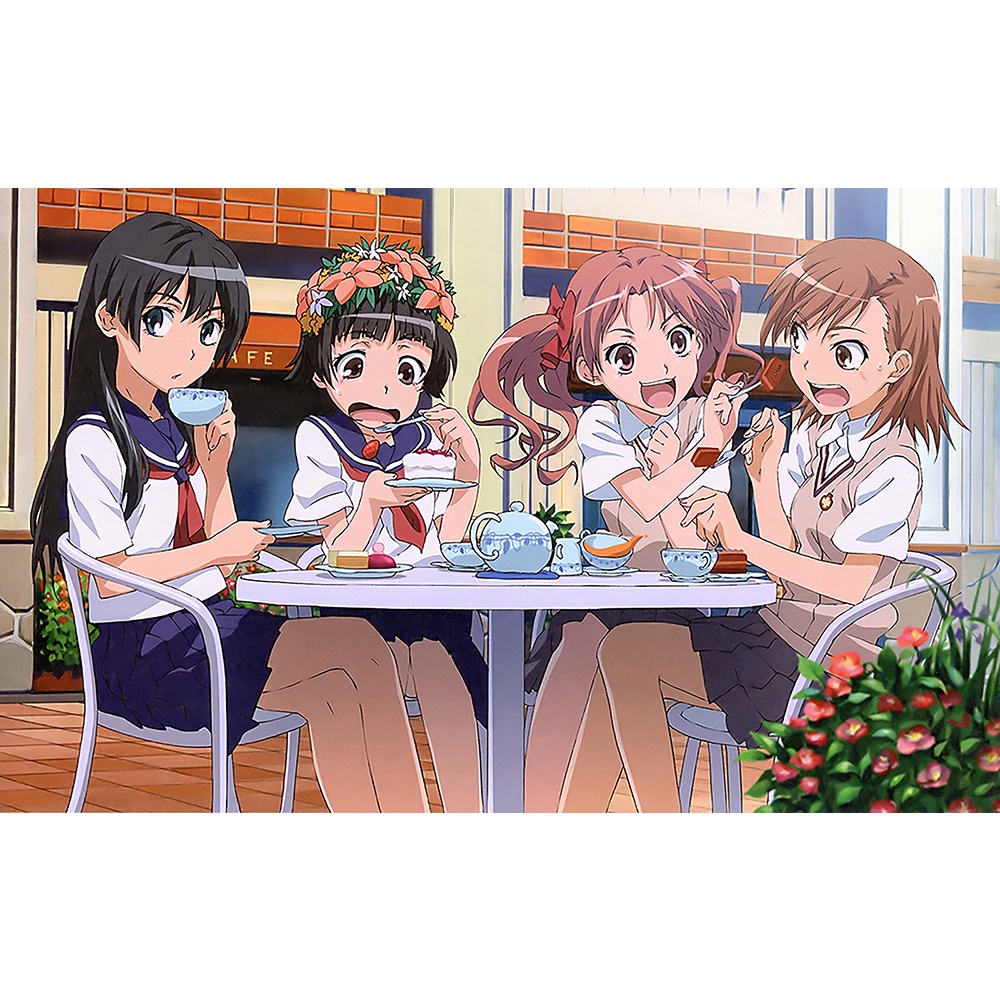 Poster A3 dán tường Anime, decal 30x42 trang trí có keo A Certain Scientific Railgun Wallpapers 1