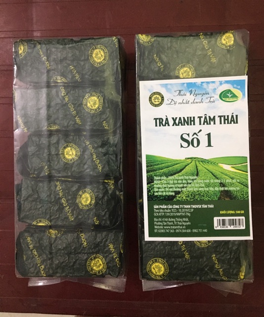 Trà Xanh Thái Nguyên Số 1 - Trà Xanh Tâm Thái - Trà Tân Cương Đặc Biệt 5 gói 100g - Chè Nõn Thái Nguyên 500g