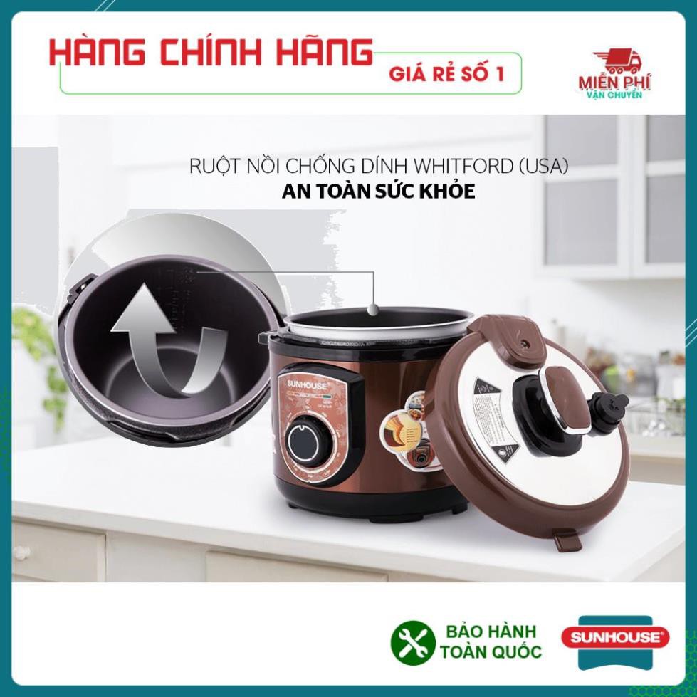 [BẢO HÀNH TOÀN QUỐC]Nồi áp suất điện đa năng SUNHOUSE 5lit SHD1550 cà phê