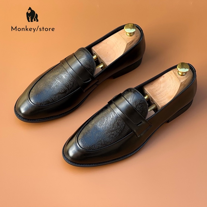 Giày tây nam công sở, giày da nam dập vân thiết kế - Mã MK13 ( Ảnh và video độc quyền - Bảo hành 12 tháng )