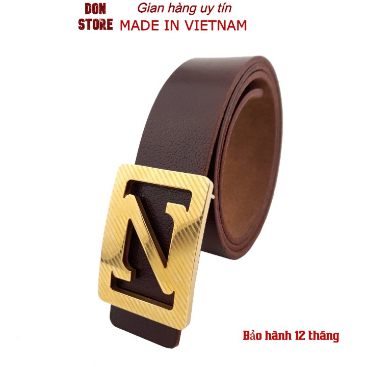 Thắt Lưng Thời Trang Nam Cao Cấp Cá Tính Chất Liệu Da Bò Thật 100% (Full Hộp + BH 12 Tháng)