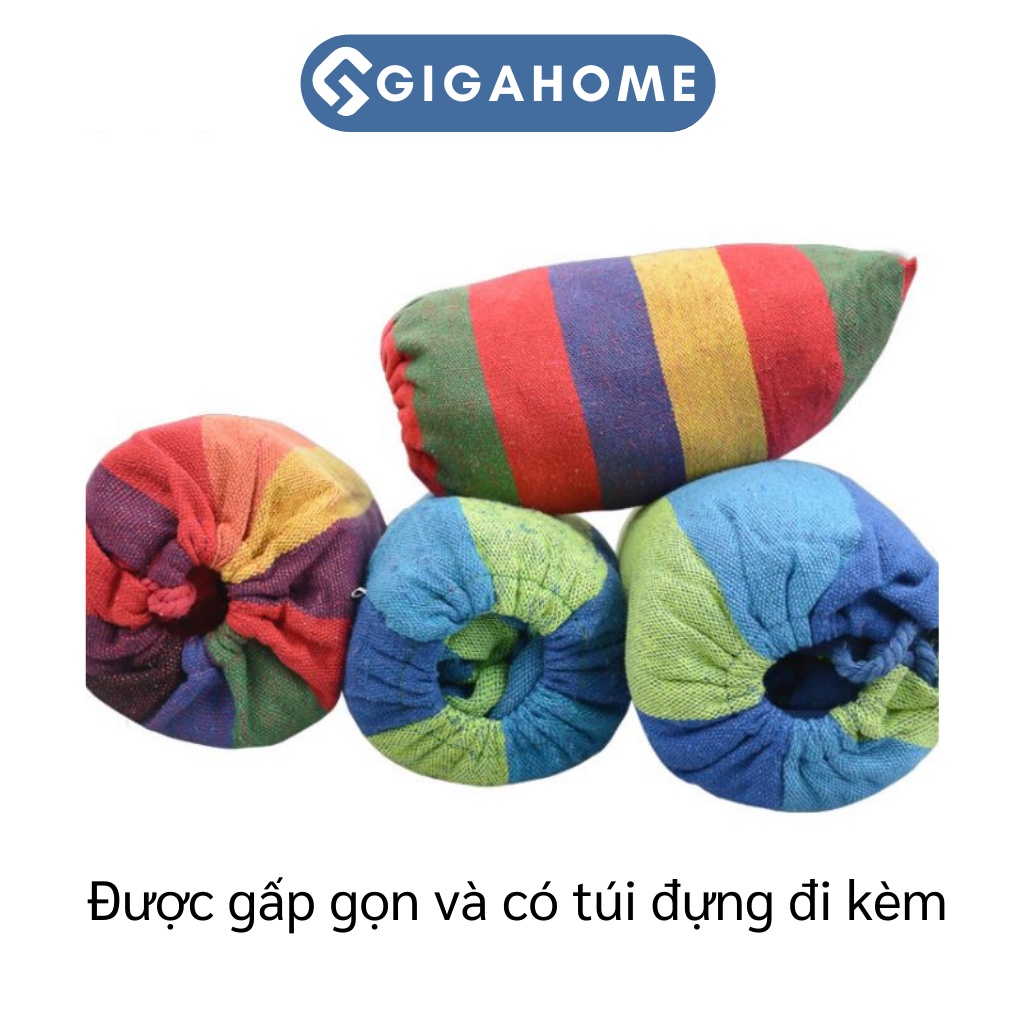 Võng Du Lịch Sợi Vải Đan Canvas GIGAHOME Gấp Gọn Đi Phượt Tiện Lợi Kèm Túi 5689