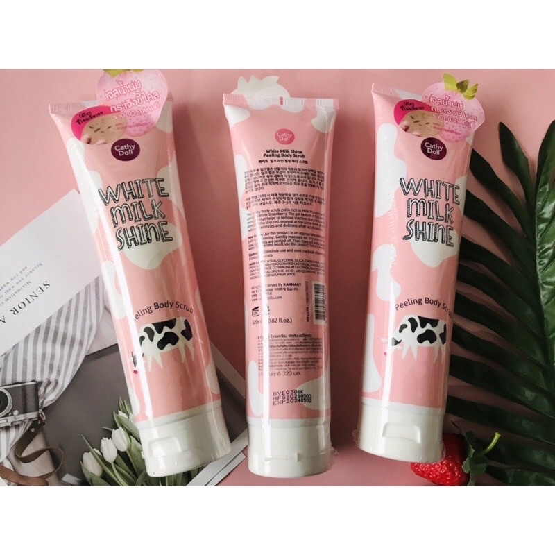 01 Tuýp Tẩy tế bào chết Cathy Doll White Milk Shine Peeling Body Scrub Thái Lan 320gr