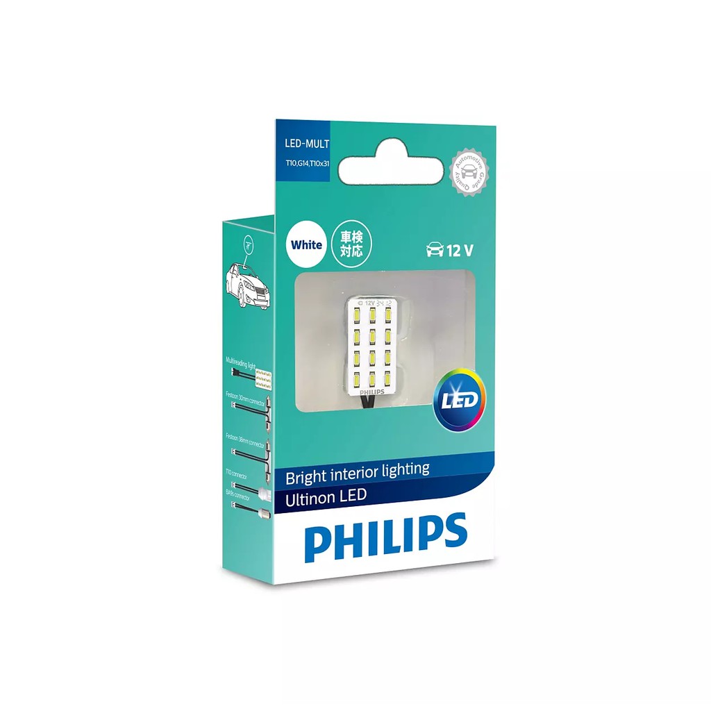 BÓNG ĐÈN Ô TÔ PHILIPS BÓNG ĐÈN XE HƠI ĐÈN NỘI THẤT Ô TÔ PHILIPS LED LIGHT 12957ULWX1 12V 12957 ULWX1 ÁNH SÁNG TRẮNG