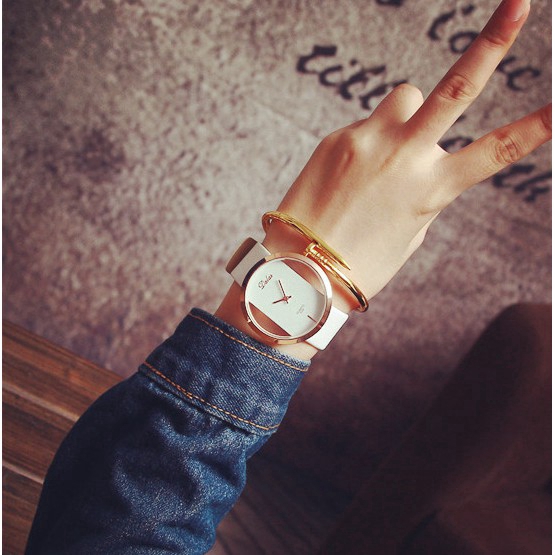 Đồng hồ đeo tay dây da phong cách cổ điển cho nữ