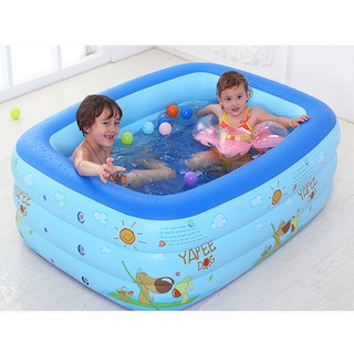 Bể Phao Bơi Bể Bơi Gấp Gọn Cho Bé 3 Tầng Kích Thước 130*90*55 cm