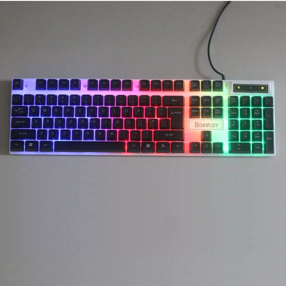 Bàn phím giả cơ game Bosston G808 Led 7 màu