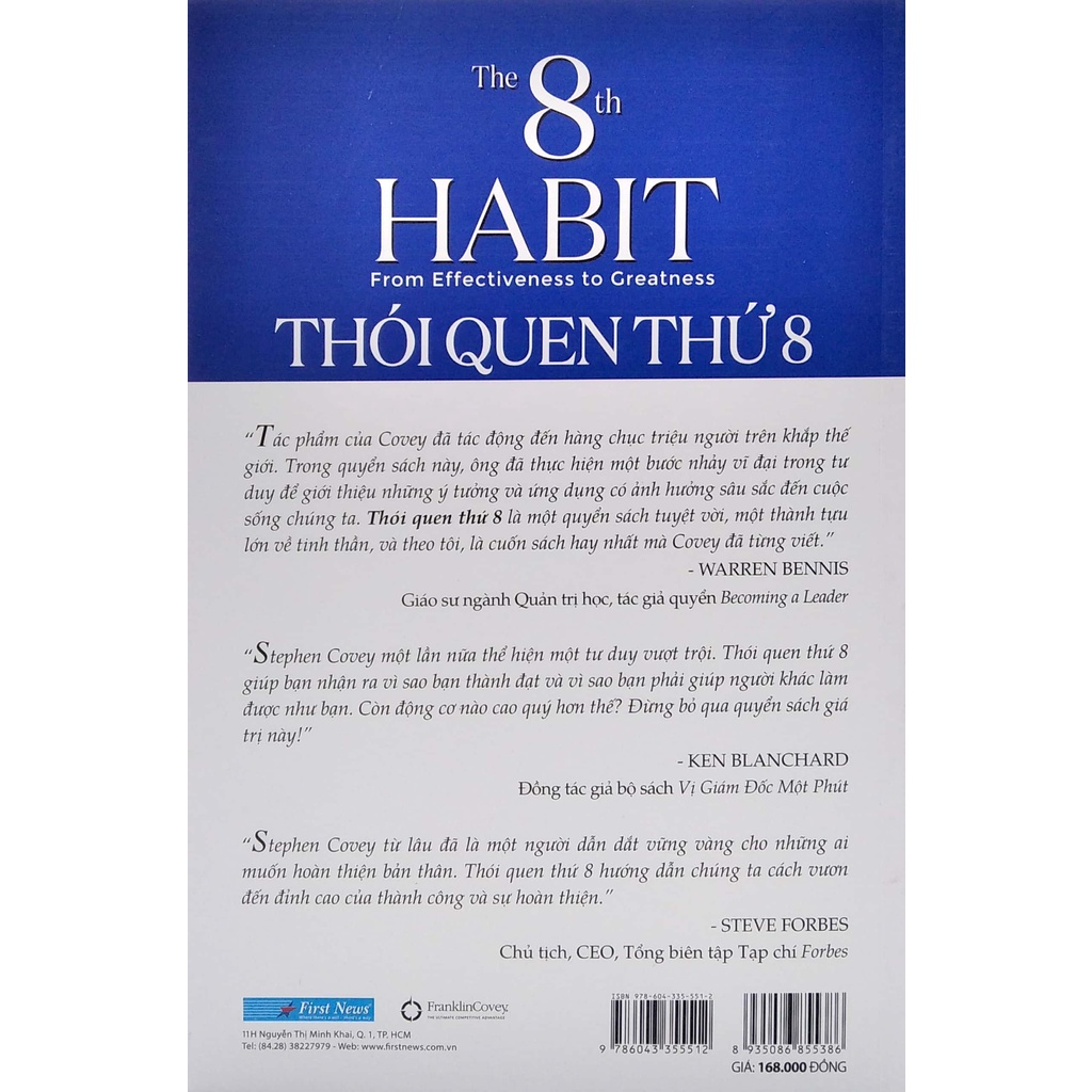 Sách - Thói Quen Thứ 8 - Từ Hiệu Quả Đến Vĩ Đại (Tái Bản 2022)