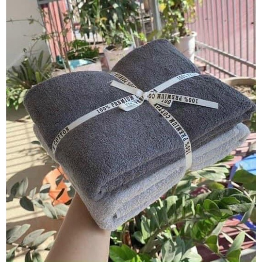 Set 2 khăn tắm MUJI cotton organic xuất Nhật Size 70x140cm