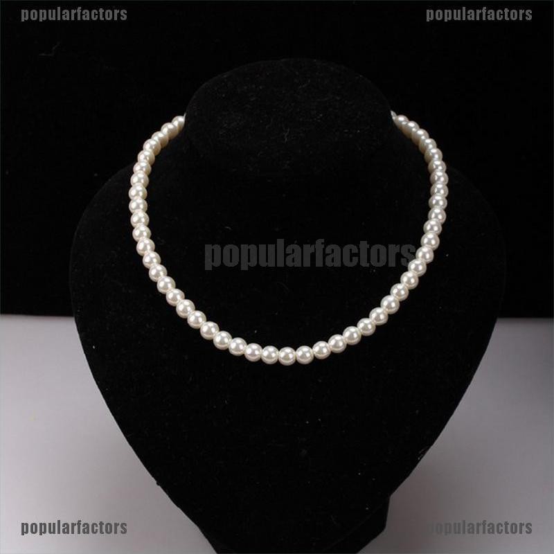 Vòng cổ chuỗi hạt ngọc trai giả thời trang 8mm