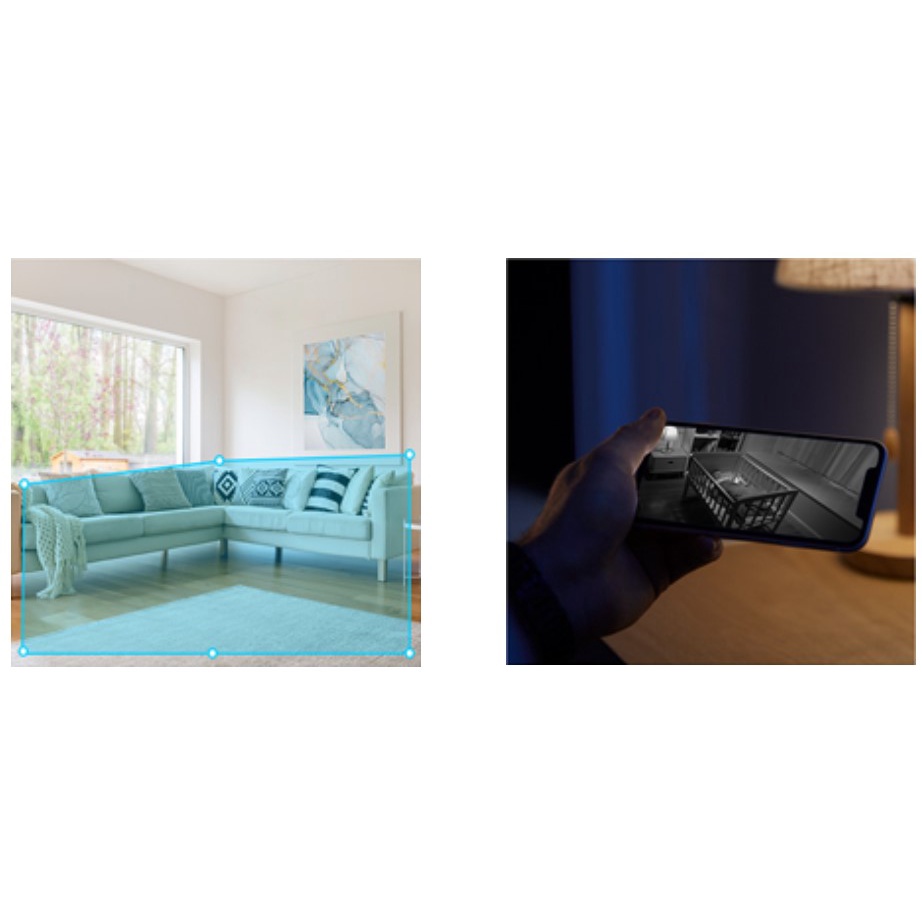 Camera an ninh thông minh Eufy Indoor 2K, tích hợp còi báo động, tương thích Google, Alexa, Homekit
