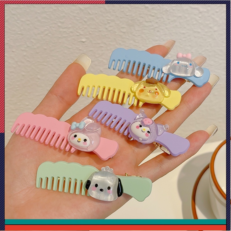 Kẹp Tóc Hình Lược Nhỏ Sanrio Yugui Dog Kuromi Cho Bé Gái