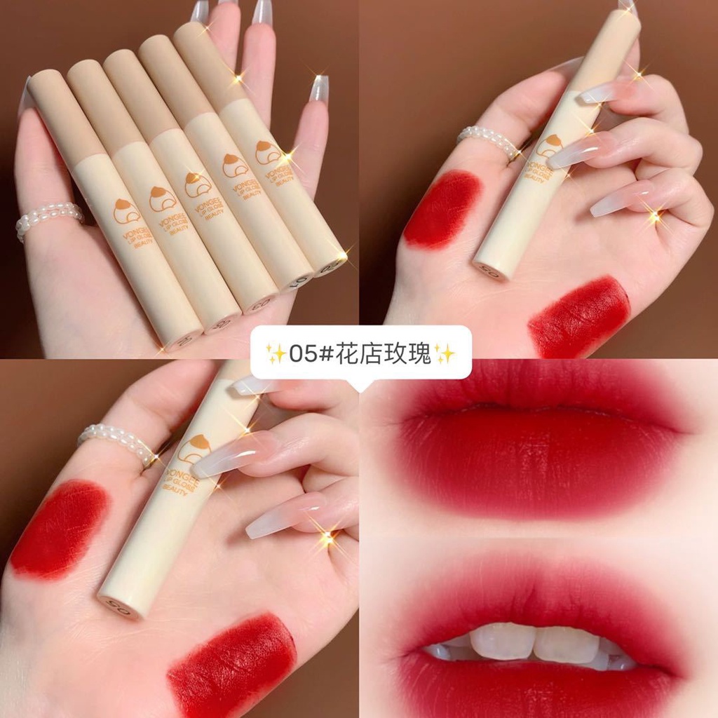 Set 5 thỏi son kem màu nhung lì lâu trôi không phai màu cho học sinh