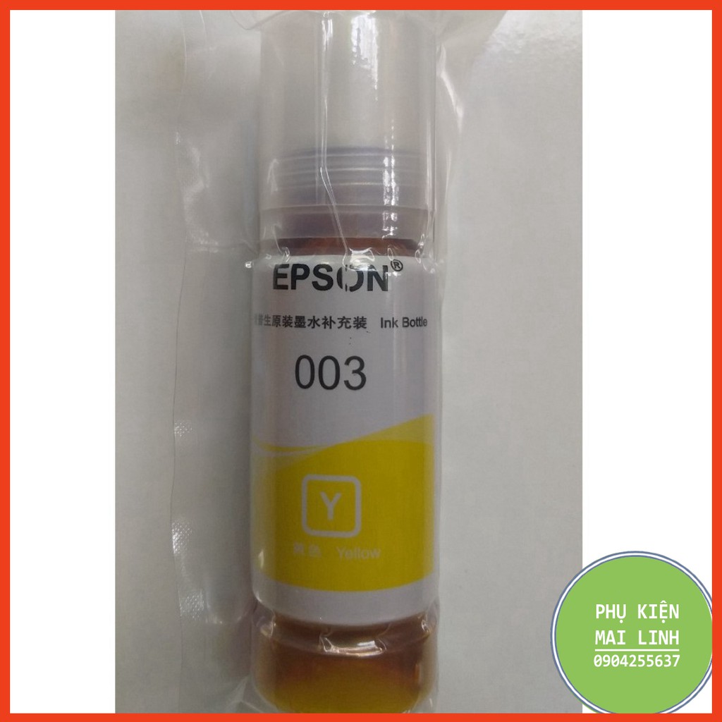 ☘️Mực in màu 003 e.e.pson L1110, L3110, L3150,L4150,L1110 (Đen) nhập khẩu màu vàng