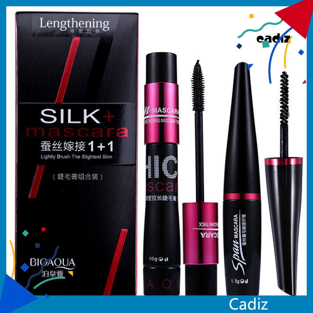 Mascara Sợi Lụa Lâu Trôi Chuốt Dài/Dày Và Cong Mi Trang Điểm Cho Nữ