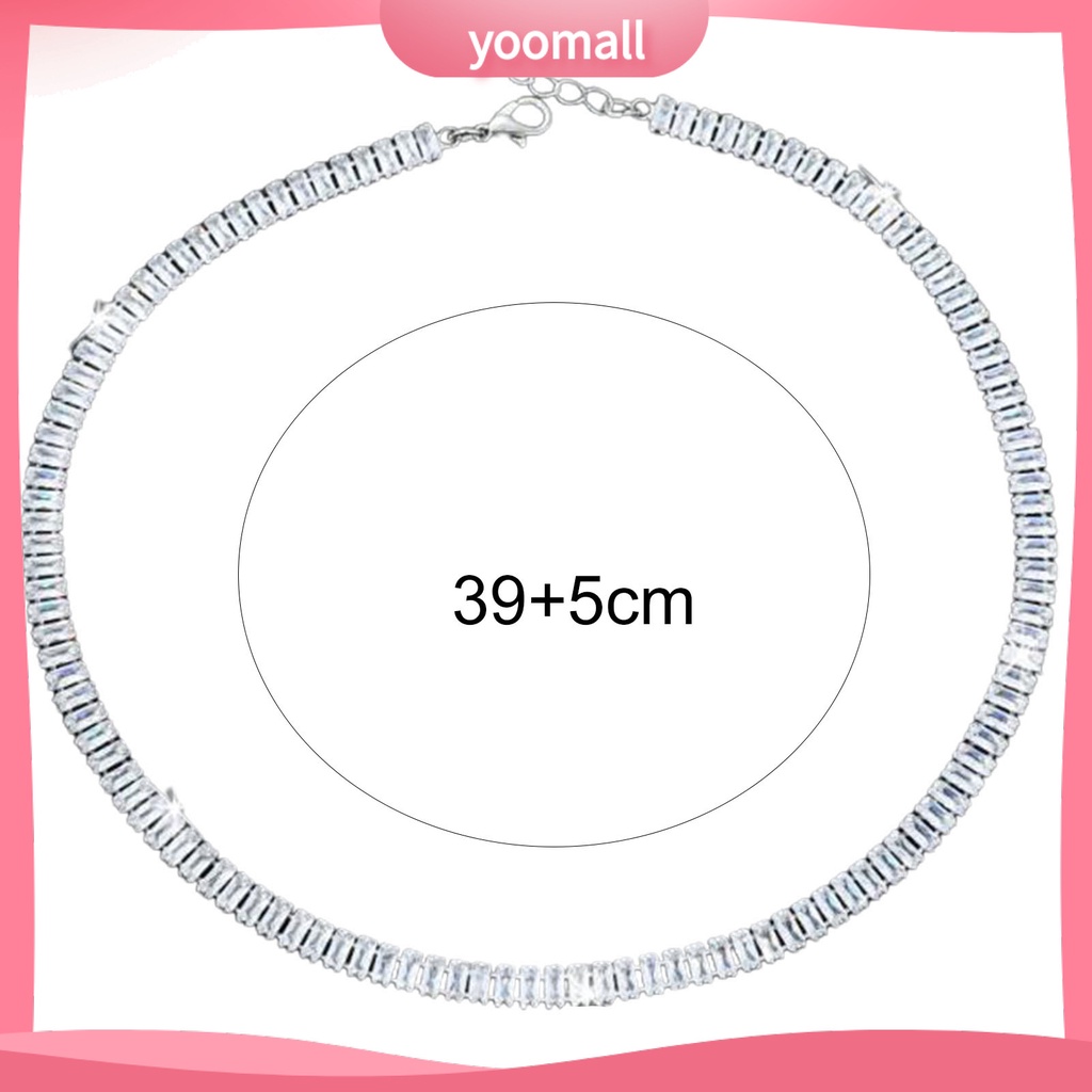 Vòng Cổ Choker Đính Đá Zircon Đơn Giản Nhẹ Nhàng Có Thể Điều Chỉnh