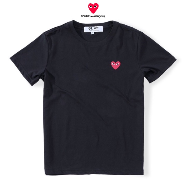 [ĐƯỢC PHÉP KIỂM HÀNG] Áo thun logo thêu Comme des Garçons Play