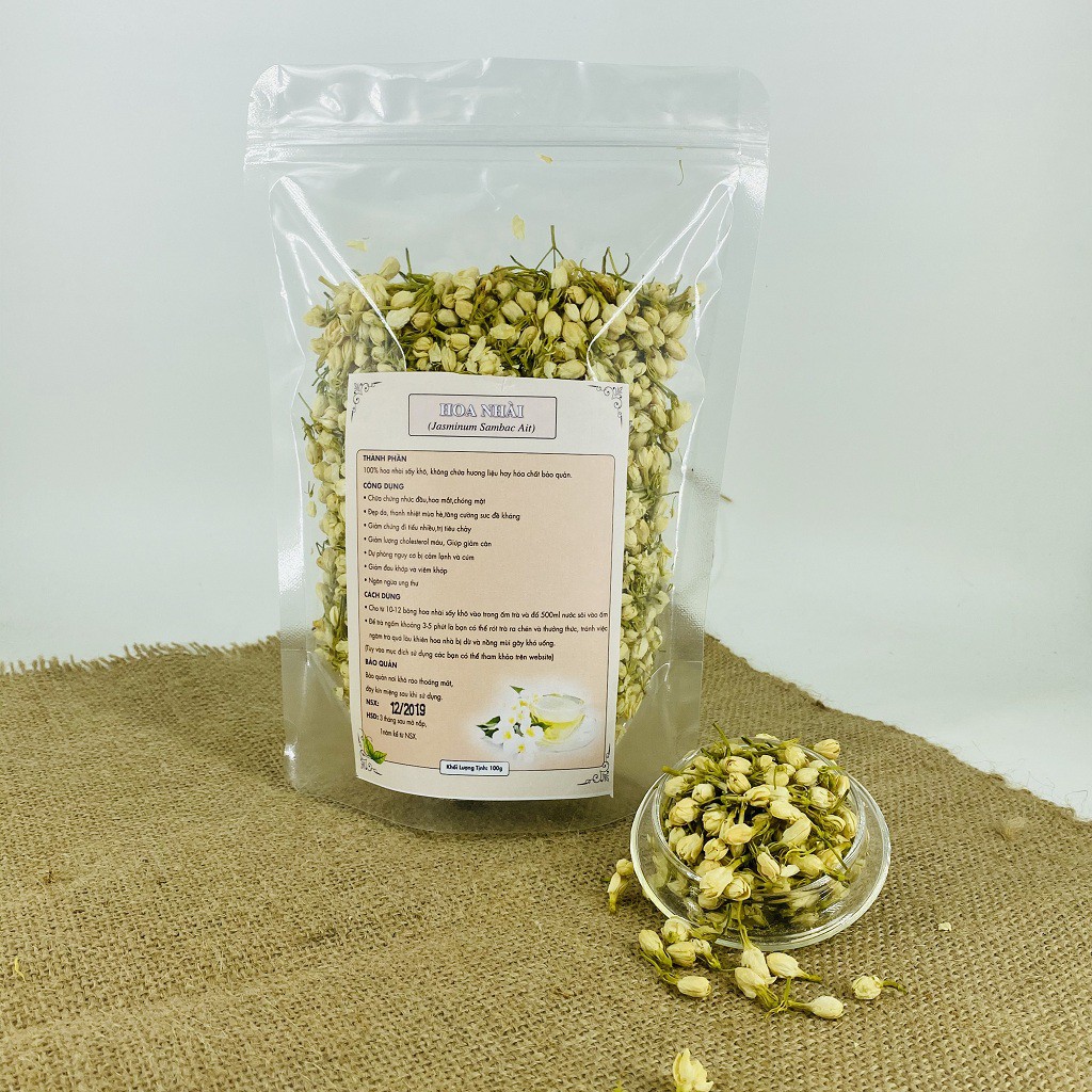 Sỉ 500gr Trà Hoa Nhài (Nụ trắng, thơm, đẹp như hình)